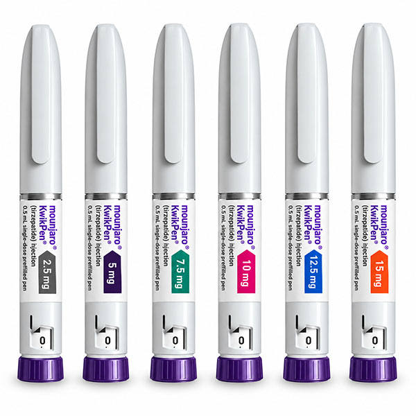 Six Mounjaro KwikPens in Assorted Doses
